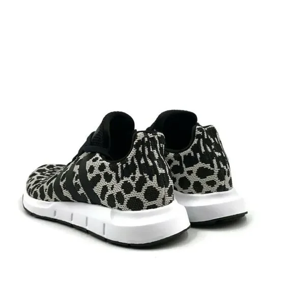 Adidas Swift Run Womens Running Shoe White Black Animal Leopard Trainer Sneaker - Picture 7 of 10